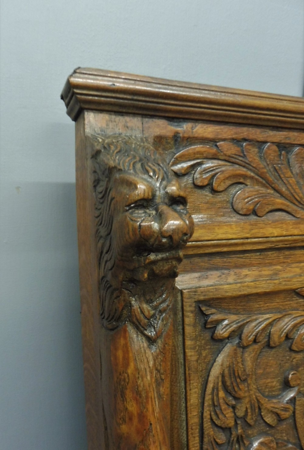 19TH CENTURY CARVED OAK BENCH View V