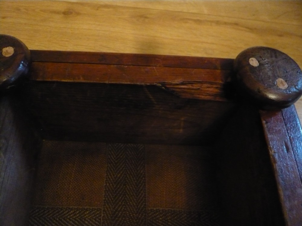 Victorian Mahogany Shaped Footstool Tapestry Upholstery c1880 View VII