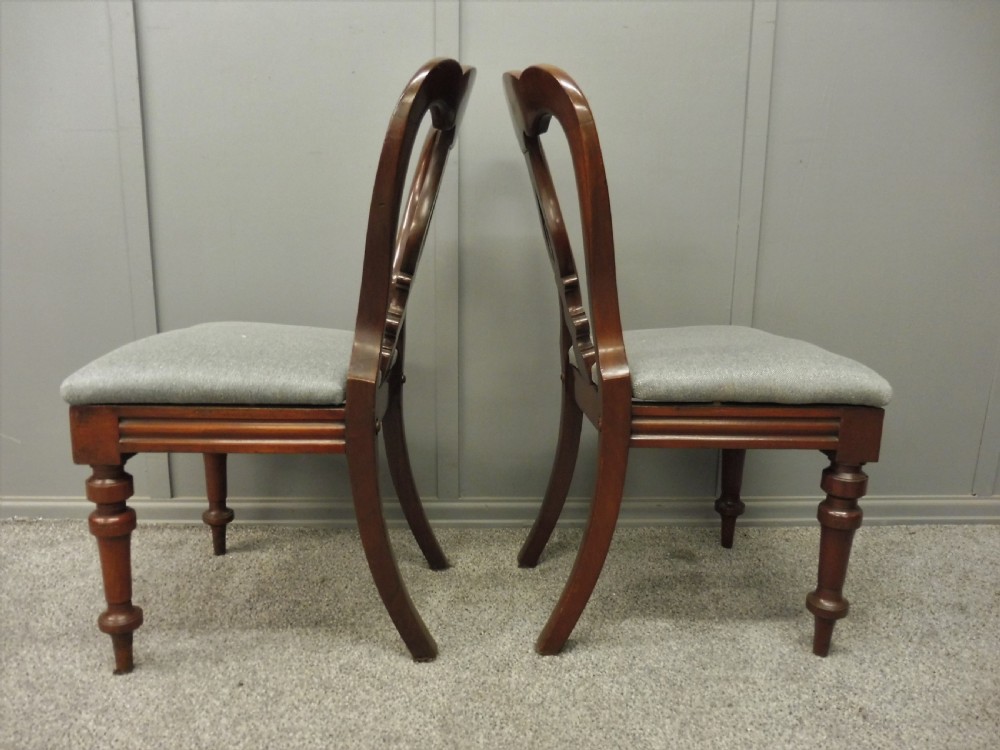 SET OF 12 VICTORIAN SPEARPOINT DINING CHAIRS View IX