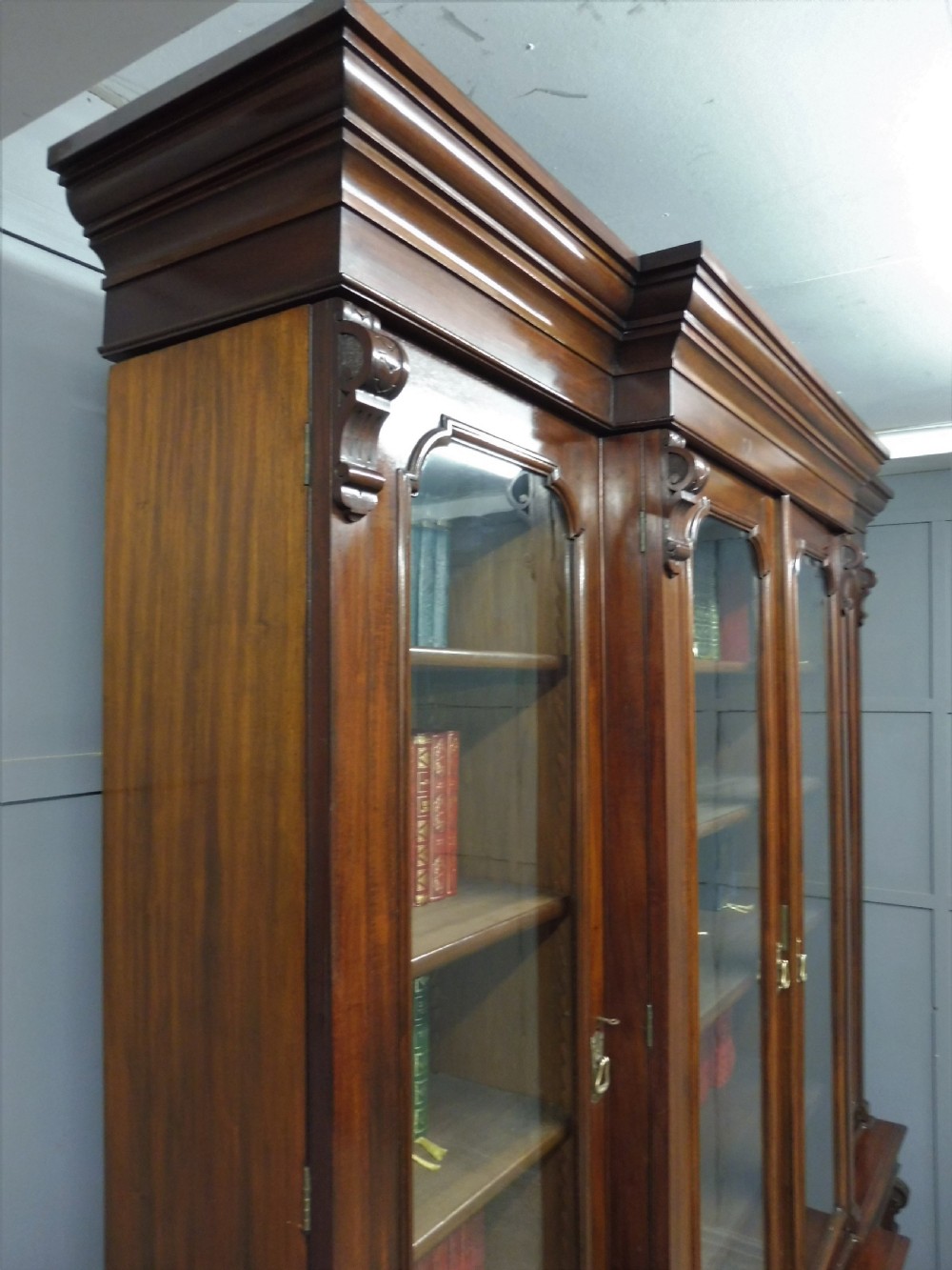SUPERIOR QUALITY LARGE 19TH CENTURY LIBRARY BOOKCASE View VIII