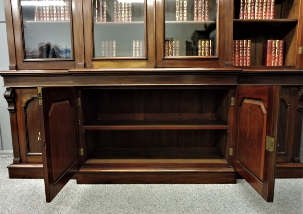 SUPERIOR QUALITY LARGE 19TH CENTURY LIBRARY BOOKCASE View XII