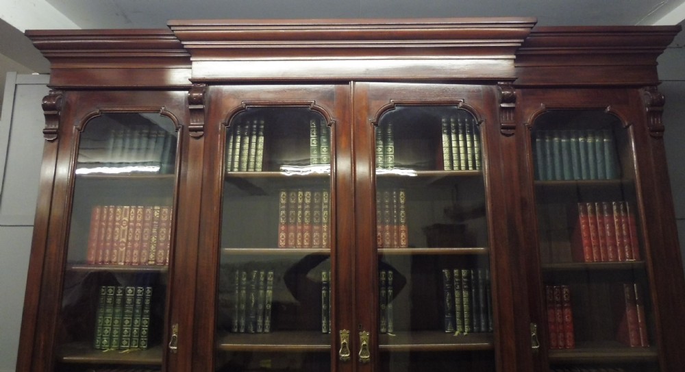 SUPERIOR QUALITY LARGE 19TH CENTURY LIBRARY BOOKCASE View XVI