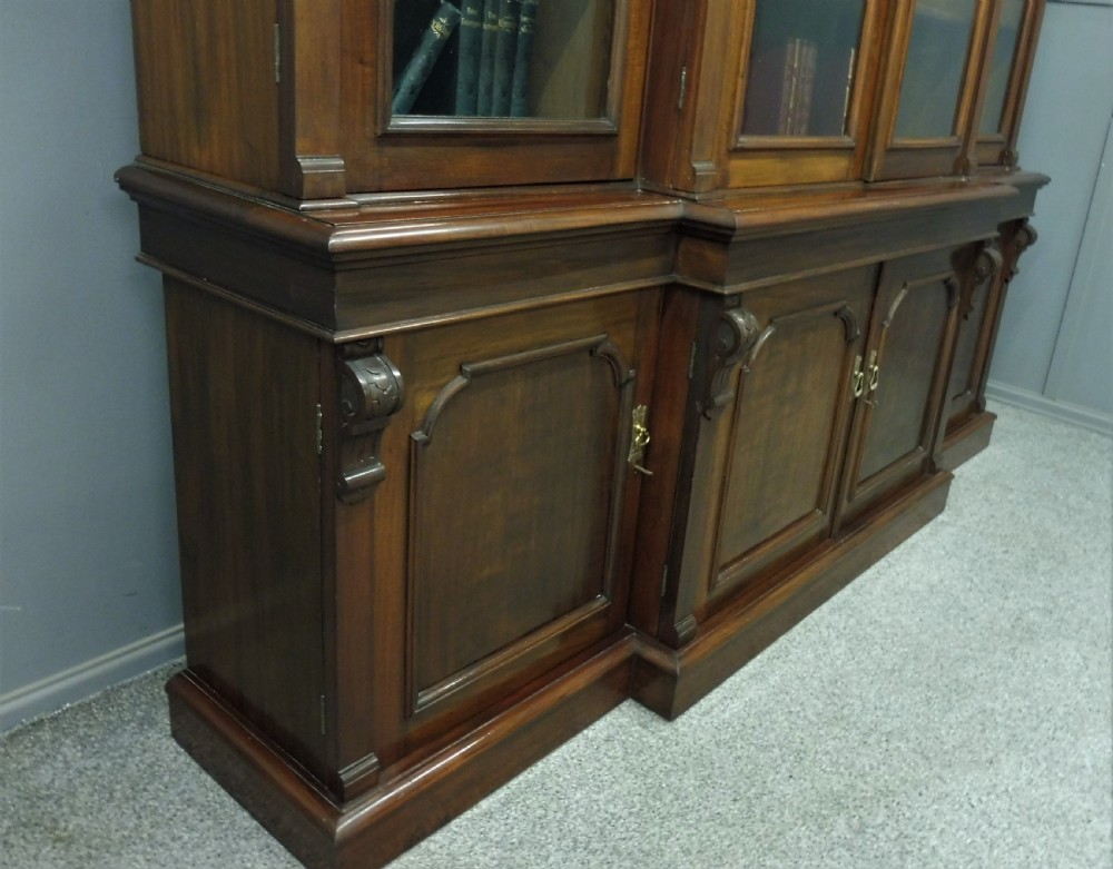SUPERIOR QUALITY LARGE 19TH CENTURY LIBRARY BOOKCASE View XVIII