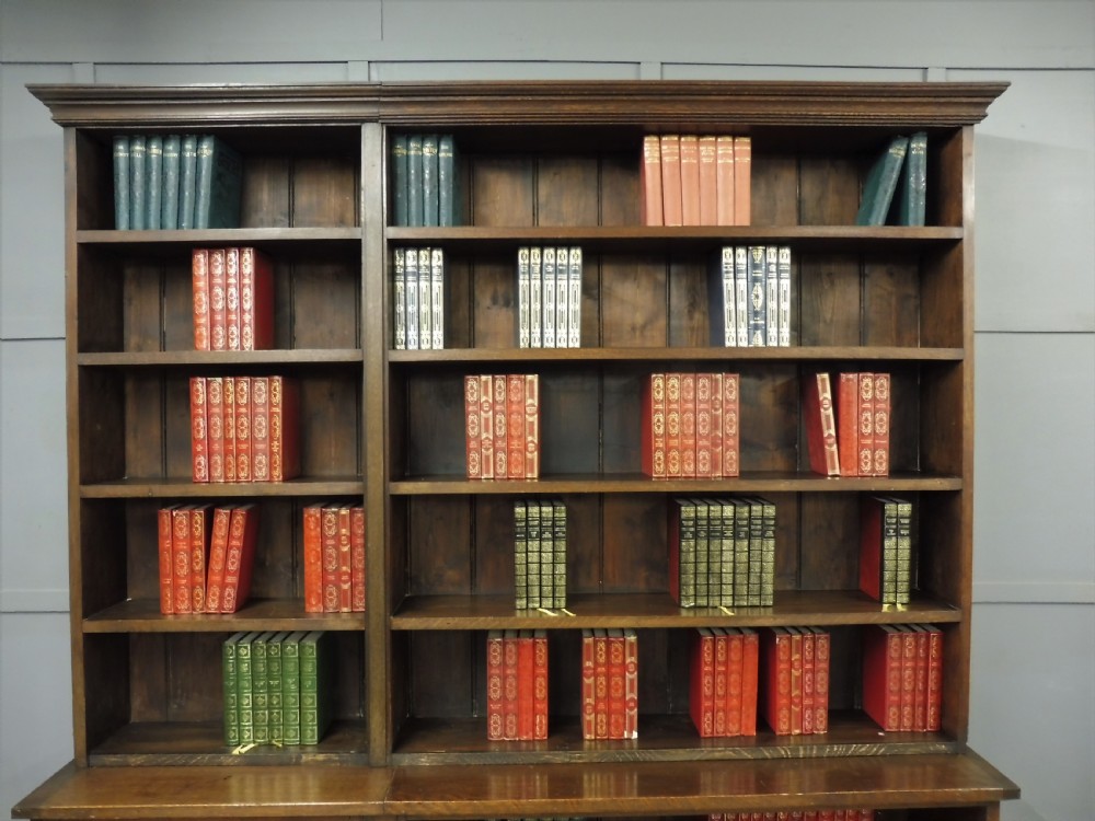 RUSTIC OAK AND PINE SCHOOL BOOKCASE View VI