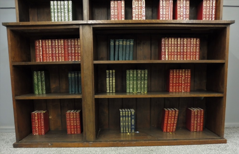RUSTIC OAK AND PINE SCHOOL BOOKCASE View VII