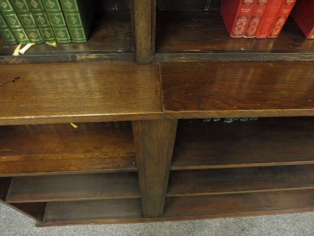 RUSTIC OAK AND PINE SCHOOL BOOKCASE View X