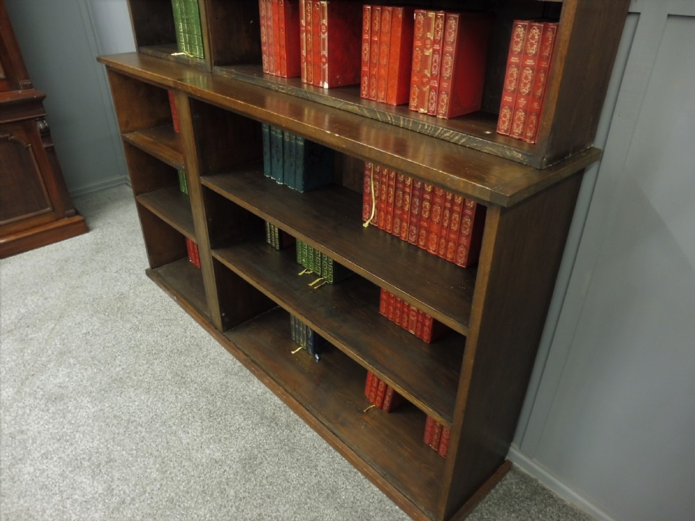 RUSTIC OAK AND PINE SCHOOL BOOKCASE View XIV