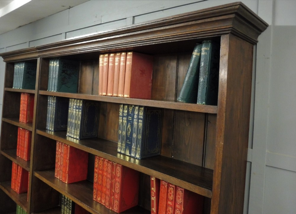 RUSTIC OAK AND PINE SCHOOL BOOKCASE View XVI