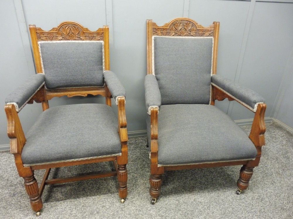 PAIR OF VICTORIAN ARMCHAIRS