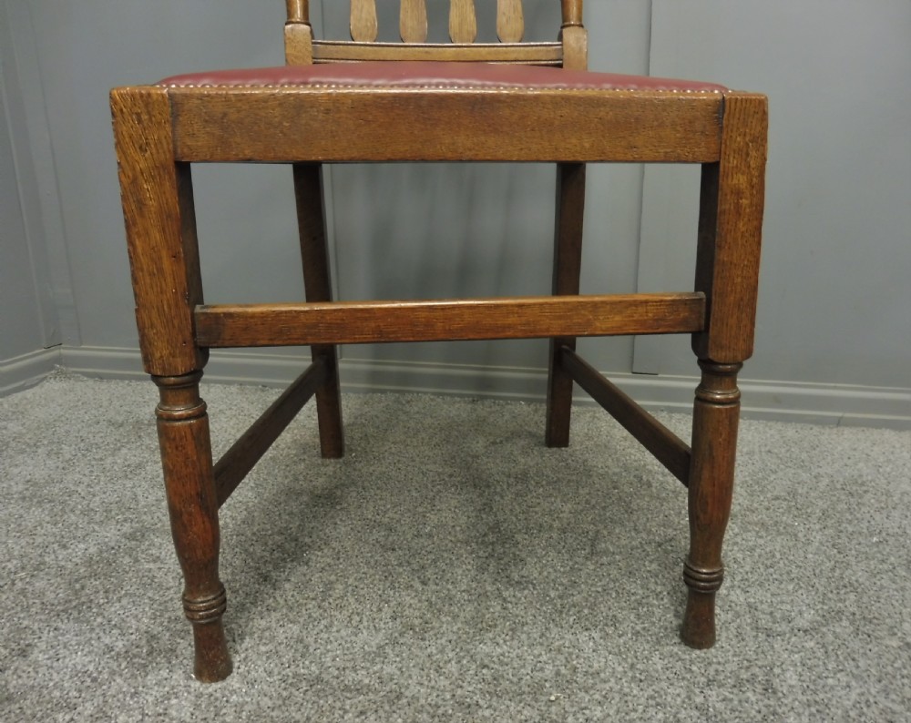 SET OF 6 OAK ARTS AND CRAFTS DINING CHAIRS View XI