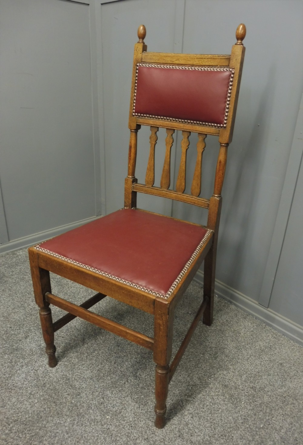 SET OF 6 OAK ARTS AND CRAFTS DINING CHAIRS View XII