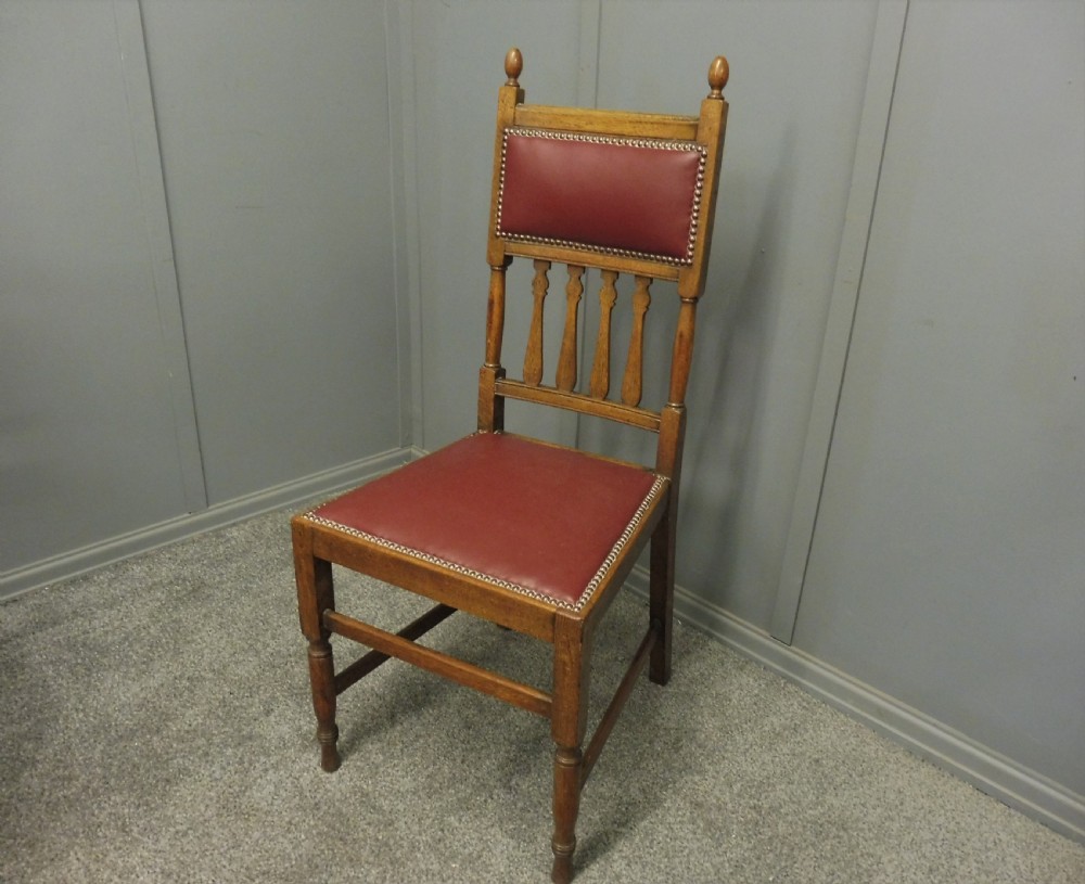 SET OF 6 OAK ARTS AND CRAFTS DINING CHAIRS View XIII