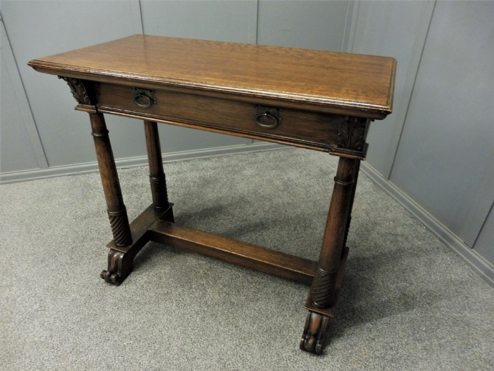 OAK ARTS AND CRAFTS HALL TABLE CIRCA 1910