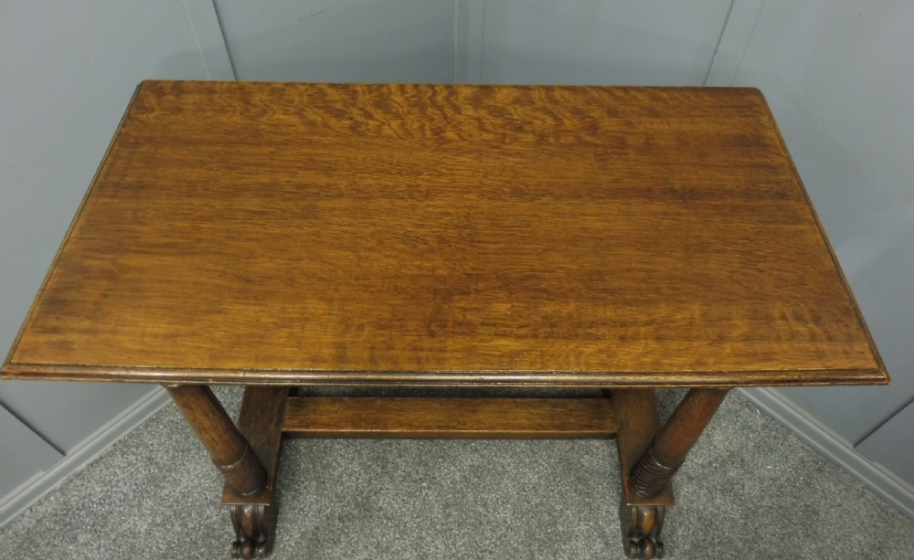 OAK ARTS AND CRAFTS HALL TABLE CIRCA 1910 View VI