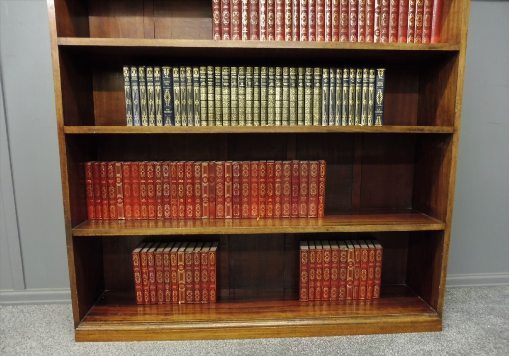 LARGE EDWARDIAN MAHOGANY OPEN BOOKCASE View VI
