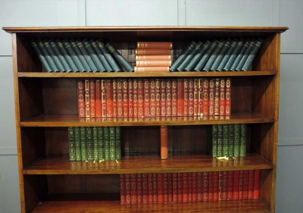 LARGE EDWARDIAN MAHOGANY OPEN BOOKCASE View VII