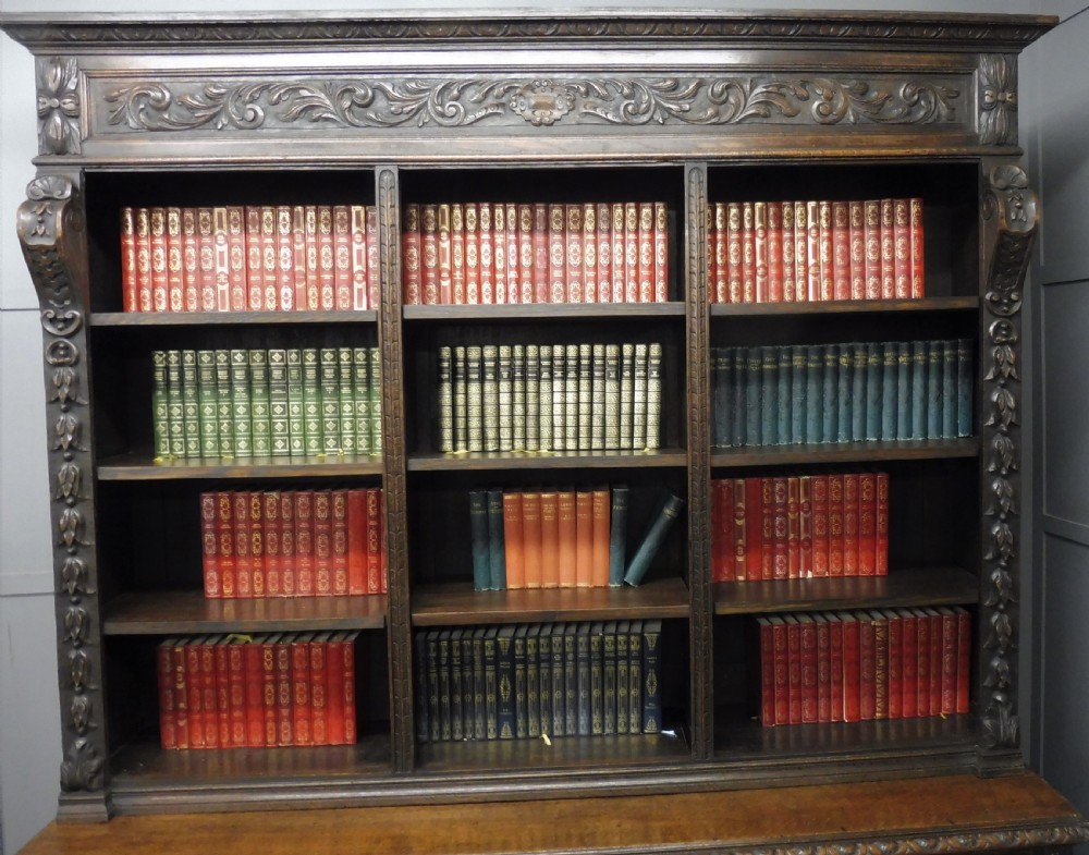 LARGE RUSTIC 19TH CENTURY GREEN MAN BOOKCASE View IV