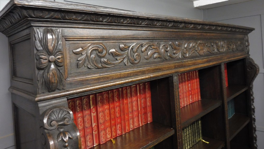 LARGE RUSTIC 19TH CENTURY GREEN MAN BOOKCASE View XI