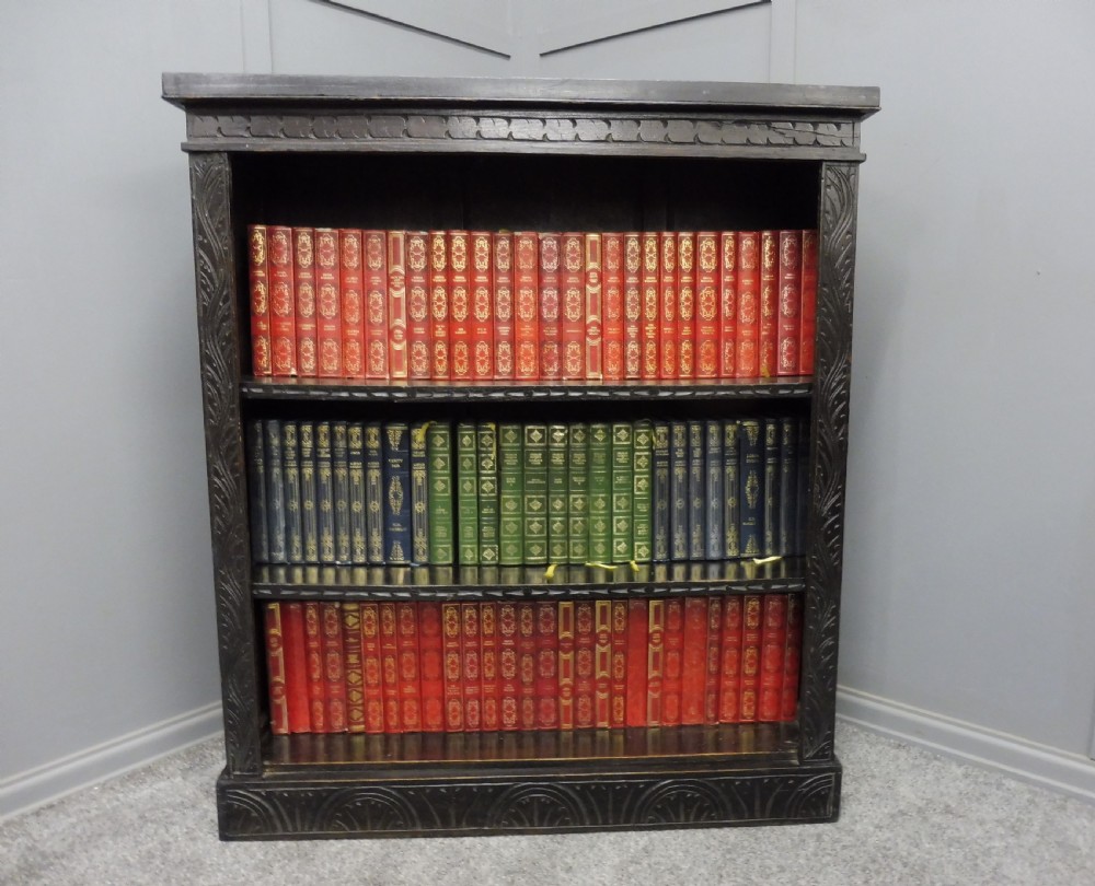 VICTORIAN DARK OAK BOOKCASE