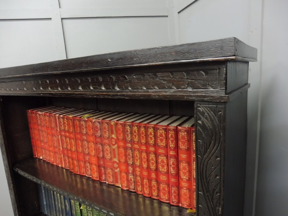 VICTORIAN DARK OAK BOOKCASE View IV
