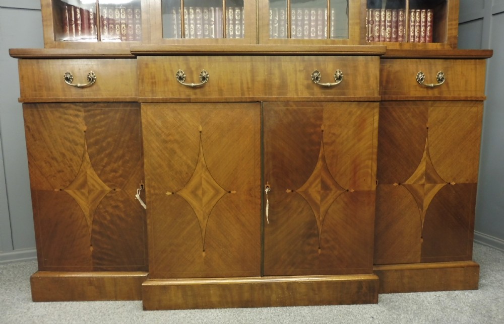 EDWARDIAN INLAID MAHOGANY BOOKCASE View V