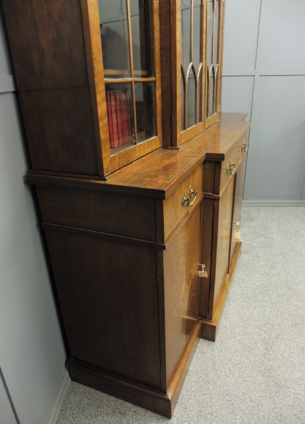EDWARDIAN INLAID MAHOGANY BOOKCASE View VII