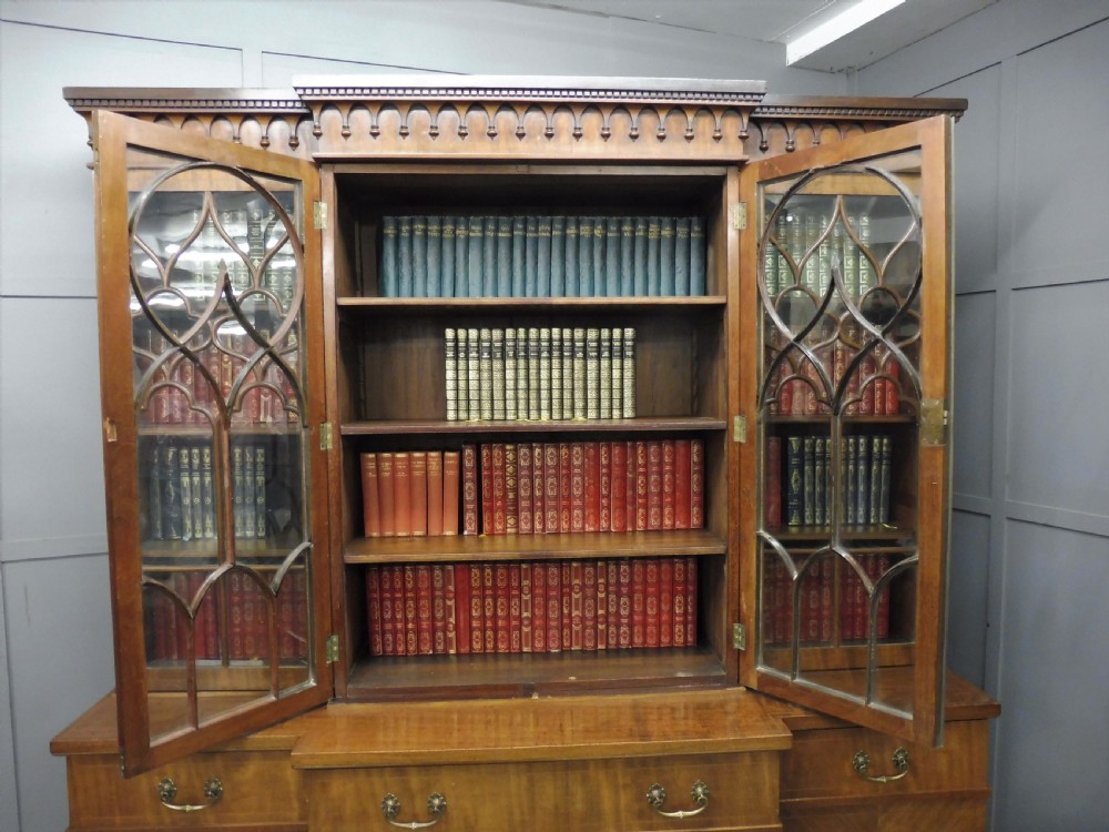 EDWARDIAN INLAID MAHOGANY BOOKCASE View IX