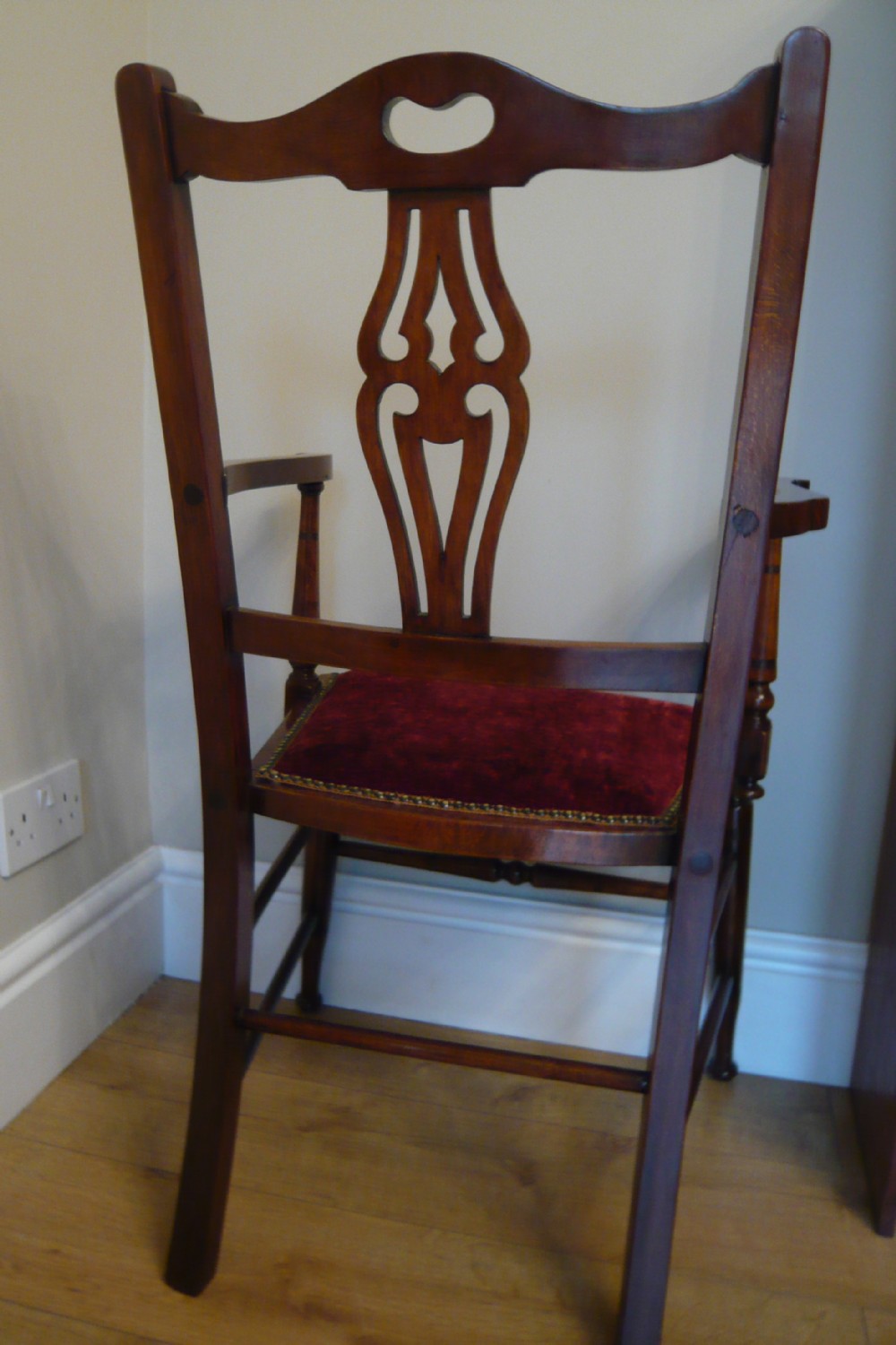 Edwardian Mahogany Ladies Bedroom Reading Chair Armchair 1910 View VI