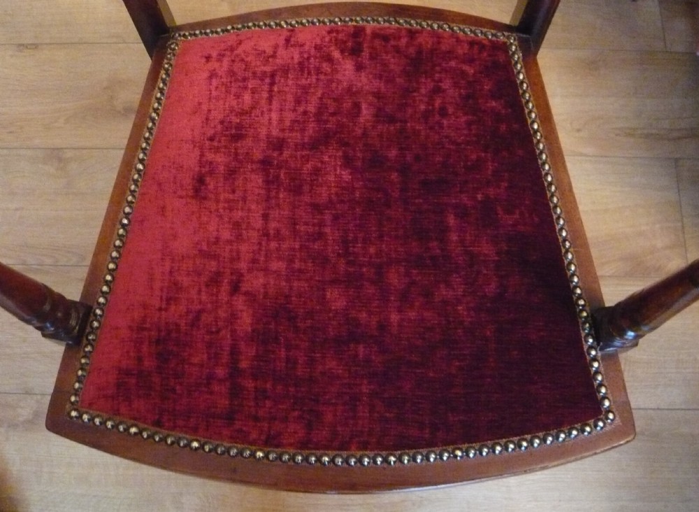 Edwardian Mahogany Ladies Bedroom Reading Chair Armchair 1910 View VII