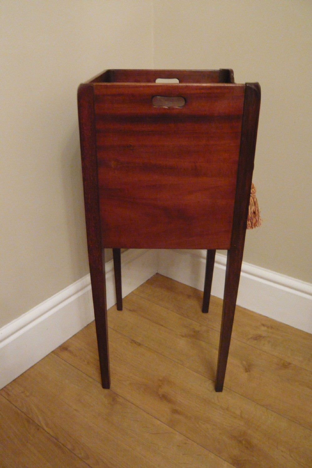 Edwardian Mahogany inlaid Bedside Cabinet Night Stand c1910  View VII