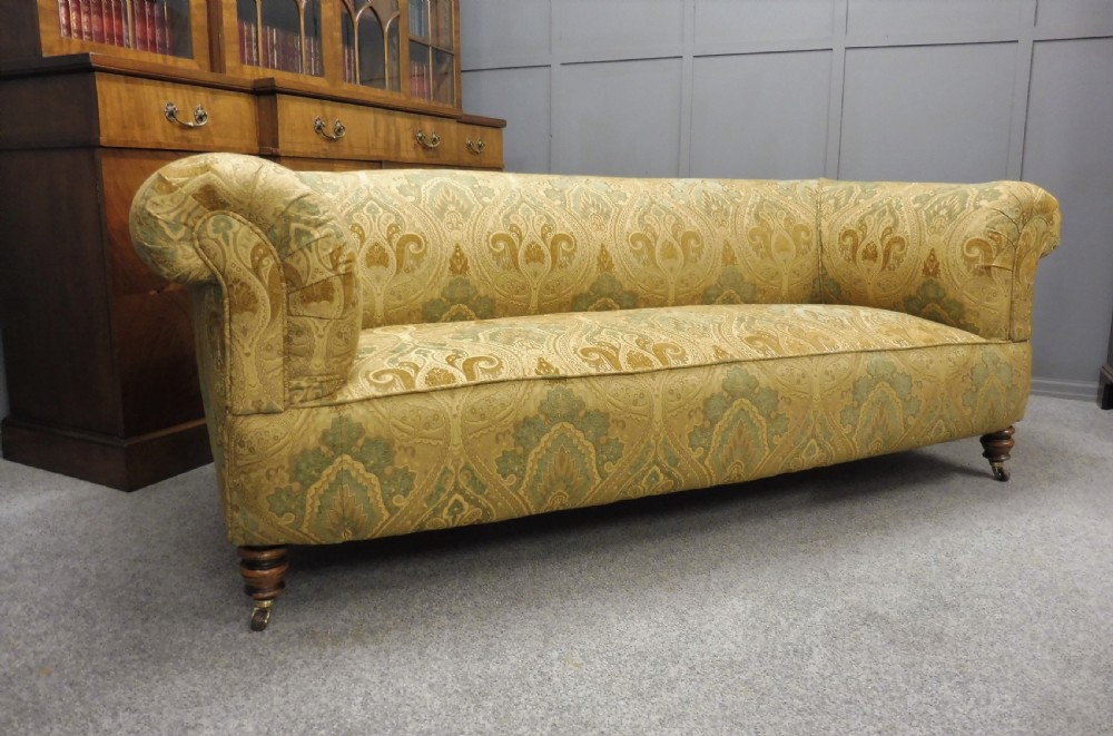 NEWLY UPHOLSTERED VICTORIAN CHESTERFIELD SOFA