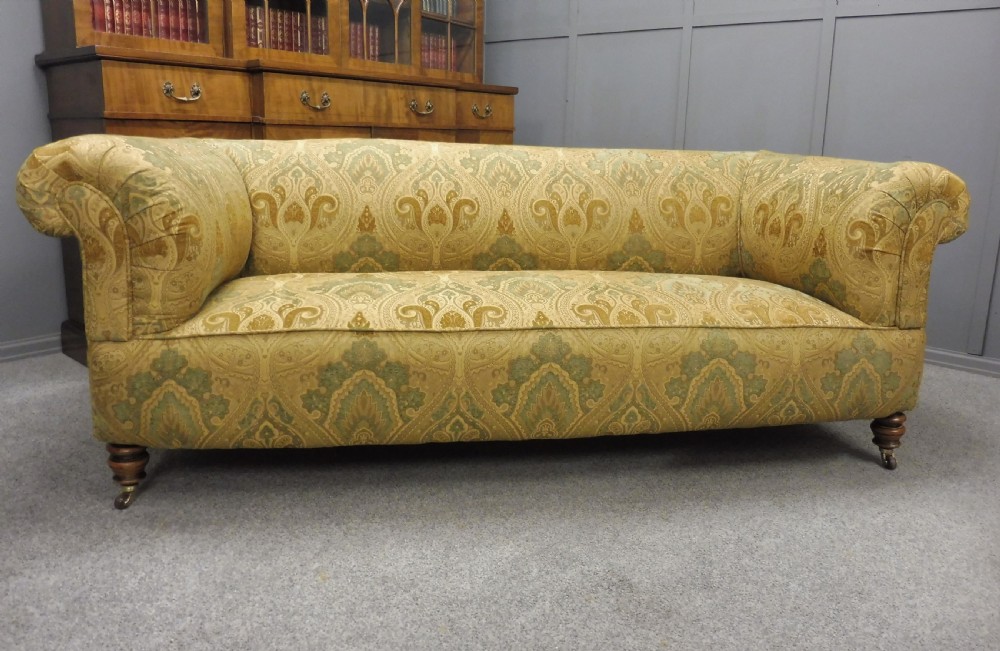 NEWLY UPHOLSTERED VICTORIAN CHESTERFIELD SOFA View II