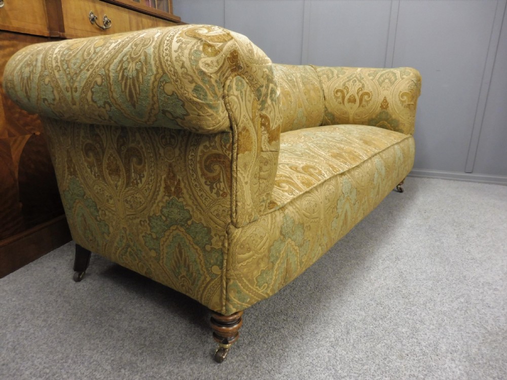 NEWLY UPHOLSTERED VICTORIAN CHESTERFIELD SOFA View IV
