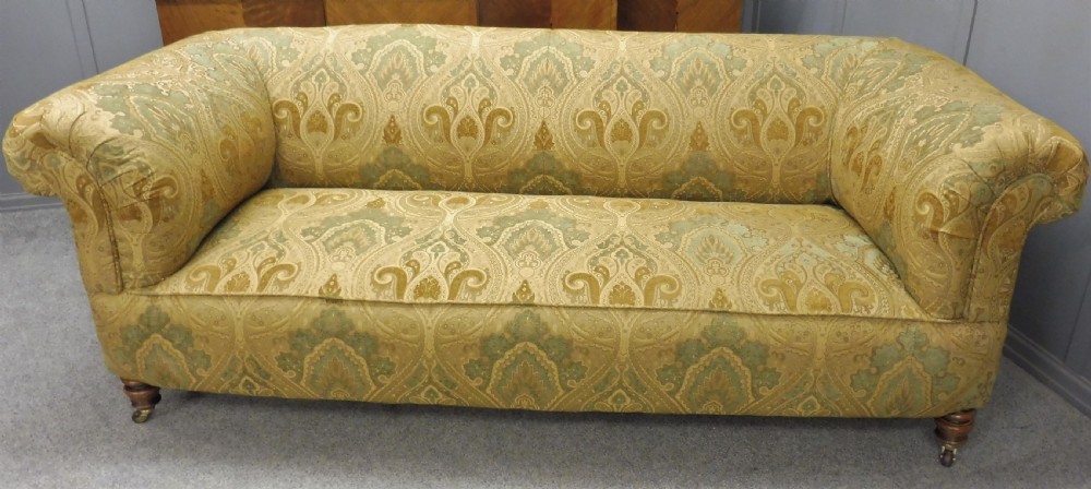 NEWLY UPHOLSTERED VICTORIAN CHESTERFIELD SOFA View VI