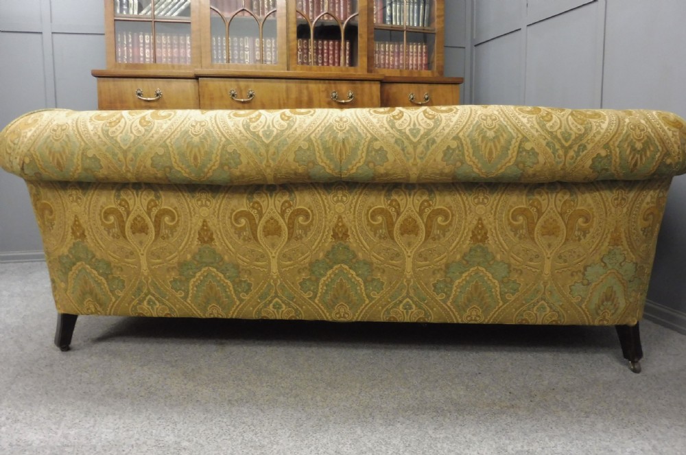 NEWLY UPHOLSTERED VICTORIAN CHESTERFIELD SOFA View XII