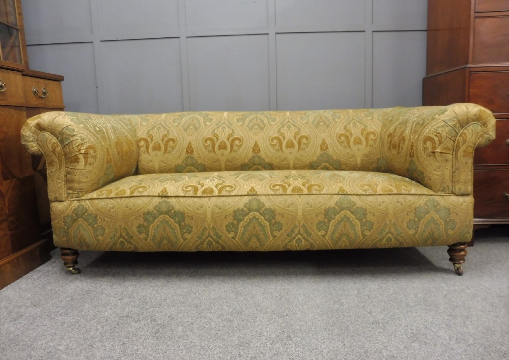 NEWLY UPHOLSTERED VICTORIAN CHESTERFIELD SOFA View XIV
