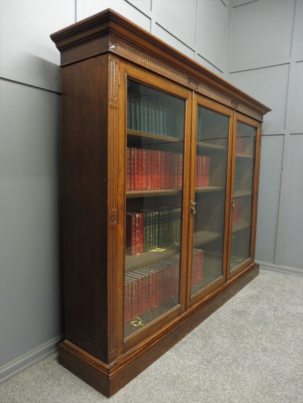 EDWARDIAN OAK BOOKCASE View III