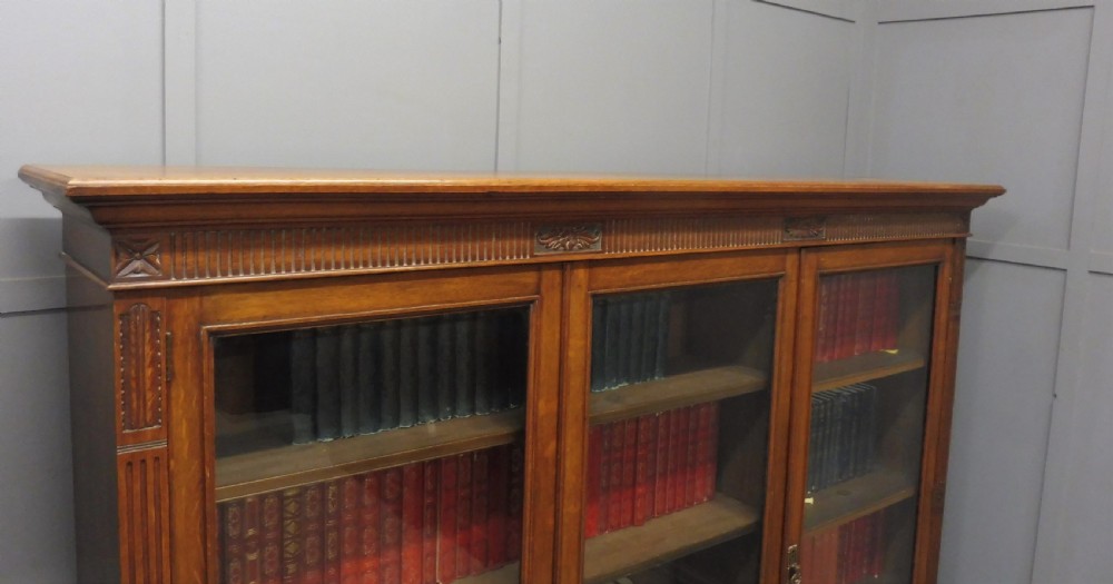 EDWARDIAN OAK BOOKCASE View VIII