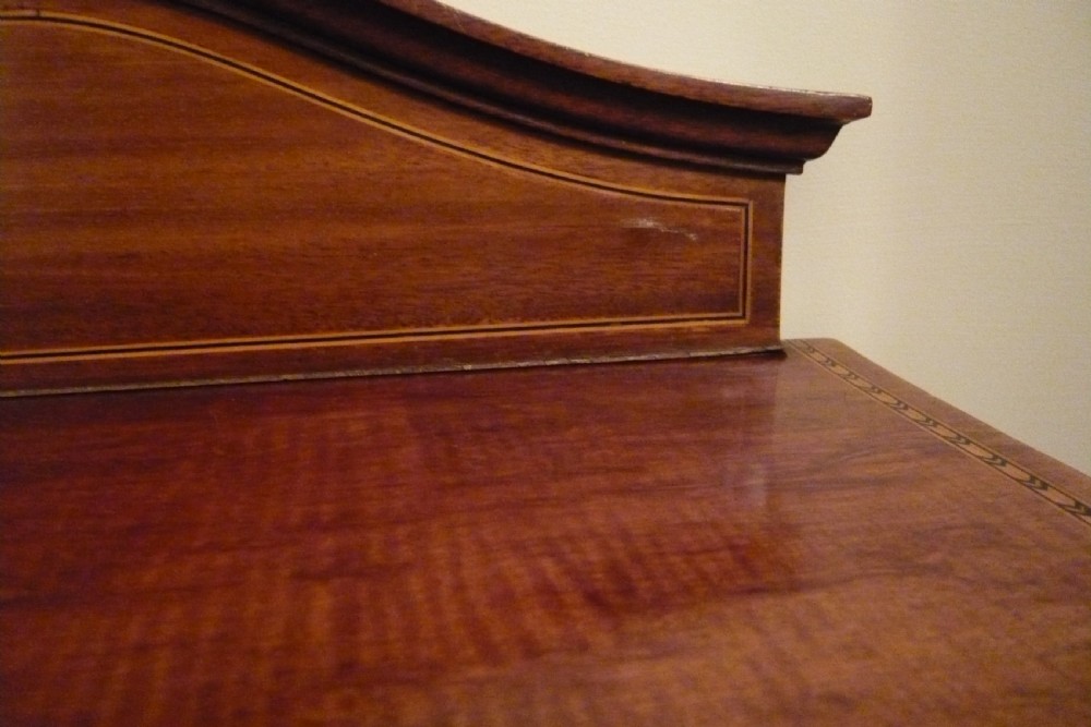 Edwardian Mahogany Inlaid Bedside Cabinet Night Stand c 1920 View VI
