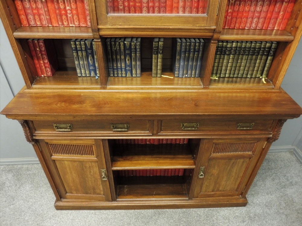EDWARDIAN WALNUT BOOKCASE  View V