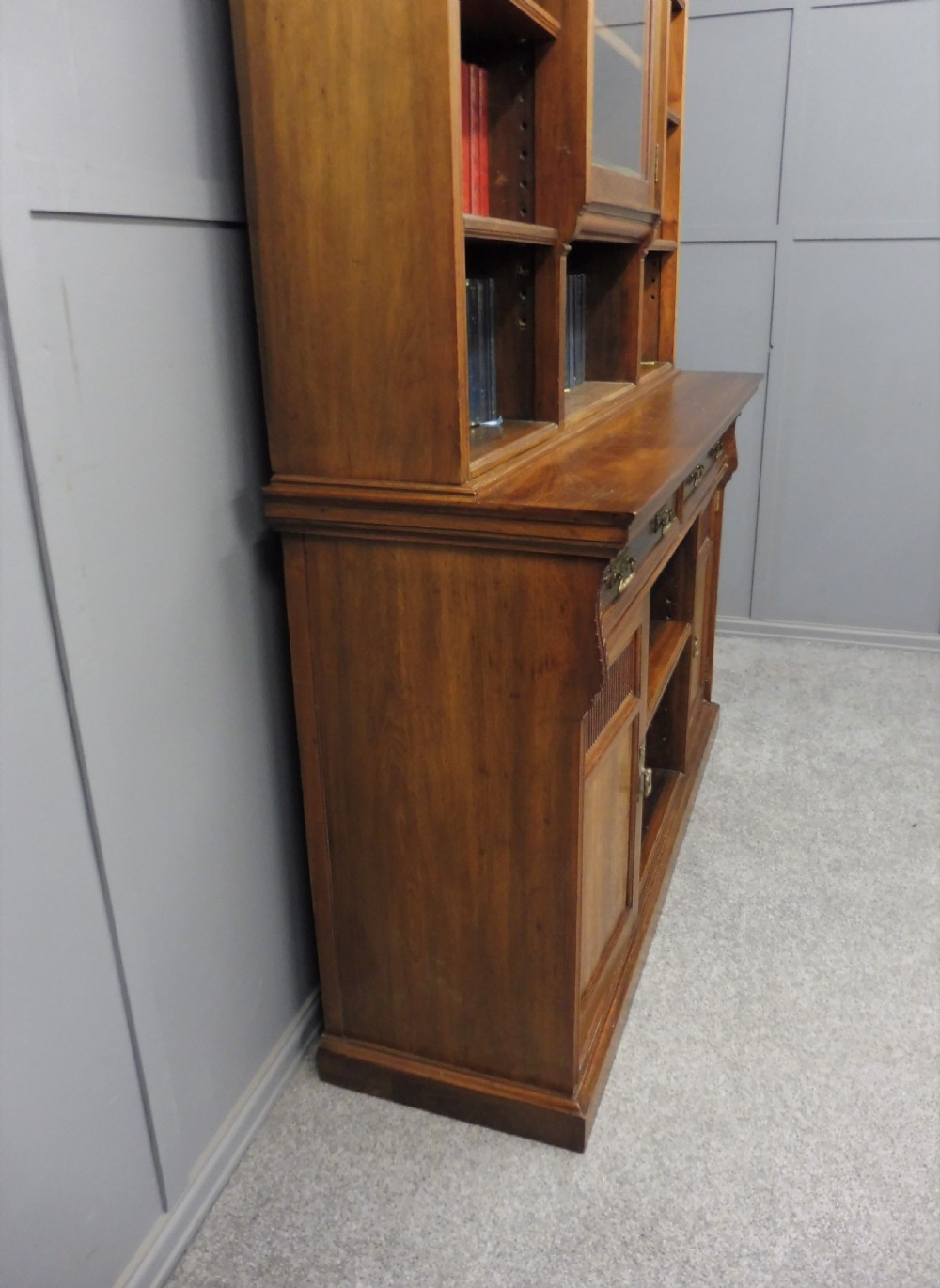 EDWARDIAN WALNUT BOOKCASE  View XIII