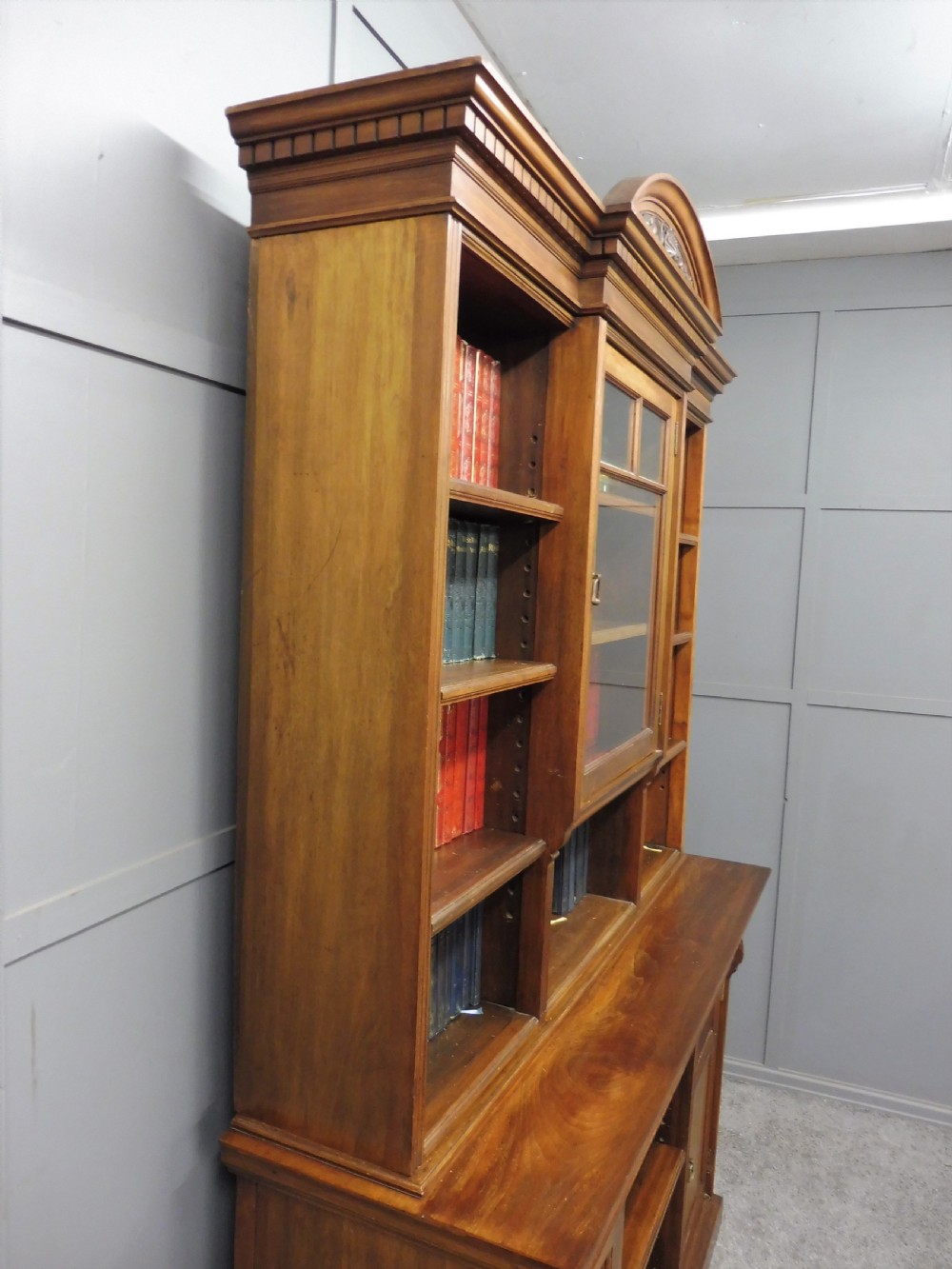 EDWARDIAN WALNUT BOOKCASE  View XIV