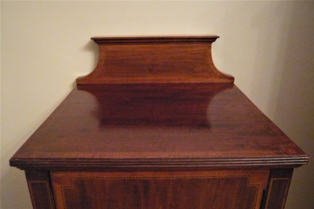 Edwardian Inlaid Mahogany Bedside Cabinet Night Stand c 1910 View III