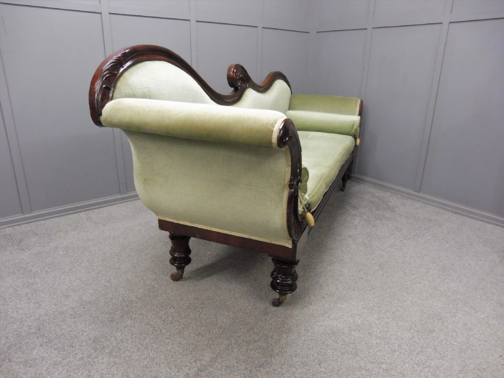 LARGE  EARLY VICTORIAN MAHOGANY SOFA View VI