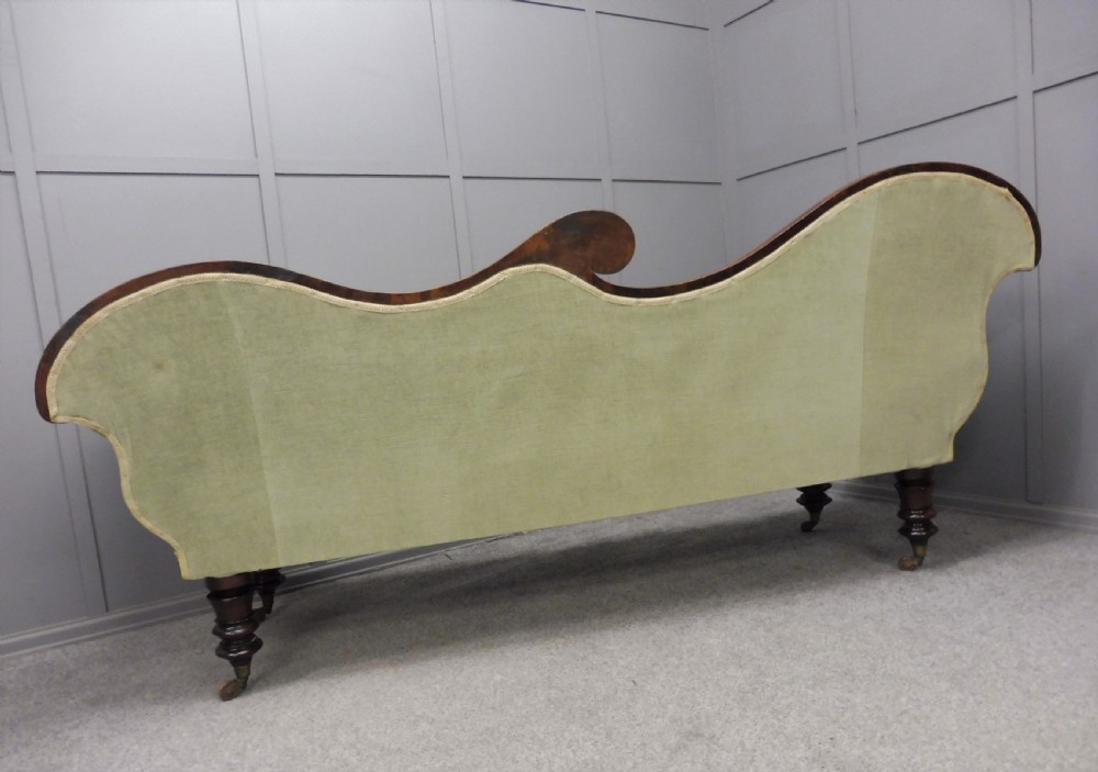 LARGE  EARLY VICTORIAN MAHOGANY SOFA View X