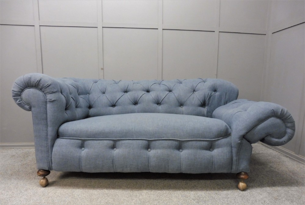 ANTIQUE DROP END CHESTERFIELD SOFA CIRCA 1900