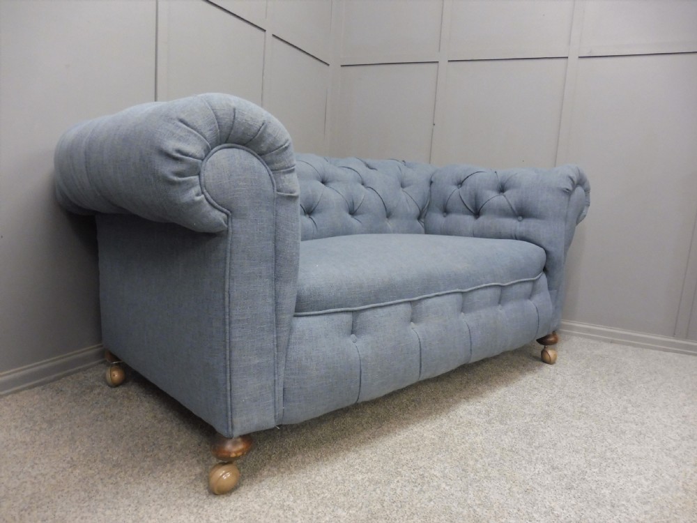 ANTIQUE DROP END CHESTERFIELD SOFA CIRCA 1900 View III