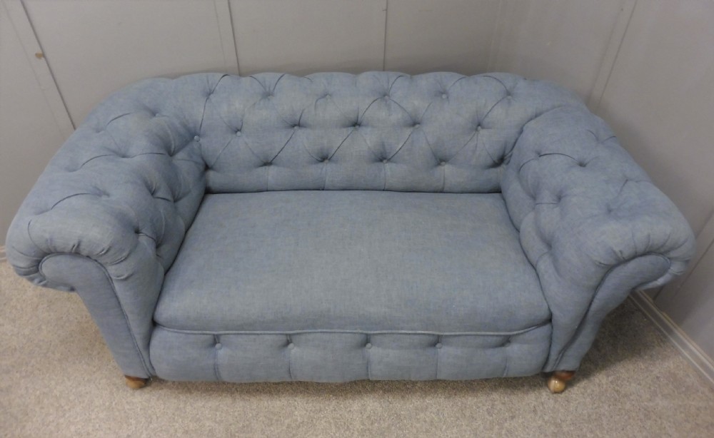 ANTIQUE DROP END CHESTERFIELD SOFA CIRCA 1900 View IV