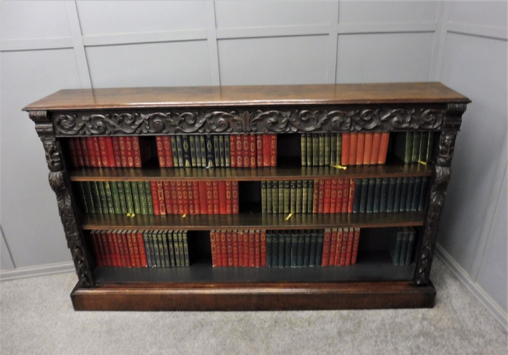 VICTORIAN CARVED OAK BOOKCASE View VI