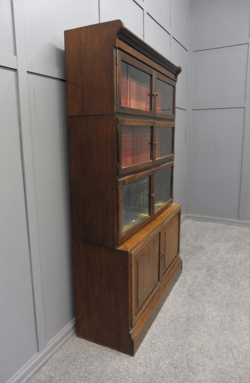 OAK EDWARDIAN LAWYERS STACKING BOOKCASE View VI